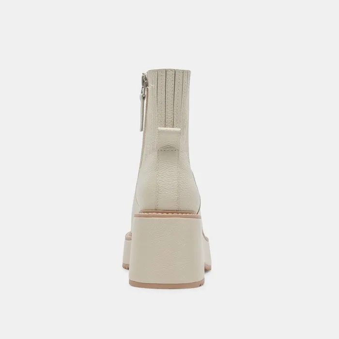 Hilde Boots Ivory Leather Women Dolce Vita Boots and Booties