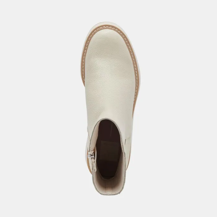 Hilde Boots Ivory Leather Women Dolce Vita Boots and Booties