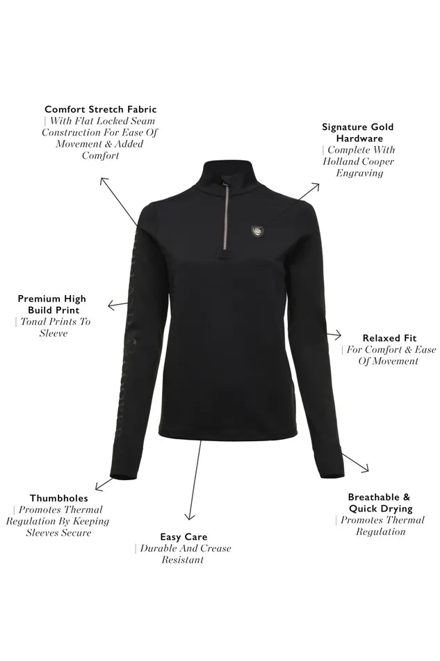 Holland Cooper Base Layers Women Halcot Thermal Base Layer Black Holland Cooper Base Layers Women Halcot Thermal Base Layer Black