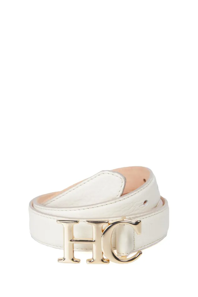 Holland Cooper Belts Women Atelier Slim Logo Belt Off White Holland Cooper Belts Women Atelier Slim Logo Belt Off White