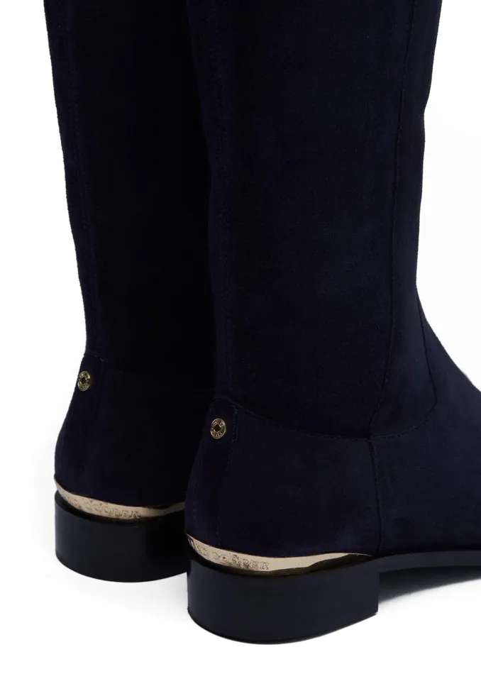 Holland Cooper Boots Women Albany Knee Boot Ink Navy Suede