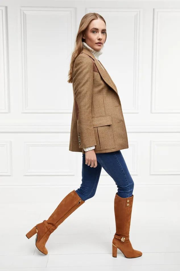 Holland Cooper Boots Women Marlborough Knee Boot Tan