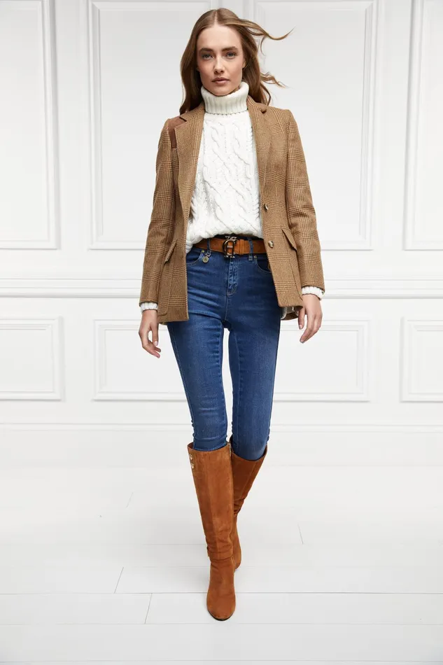 Holland Cooper Boots Women Marlborough Knee Boot Tan