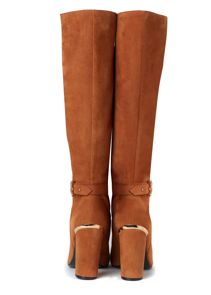 Holland Cooper Boots Women Marlborough Knee Boot Tan