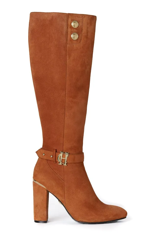 Holland Cooper Boots Women Marlborough Knee Boot Tan