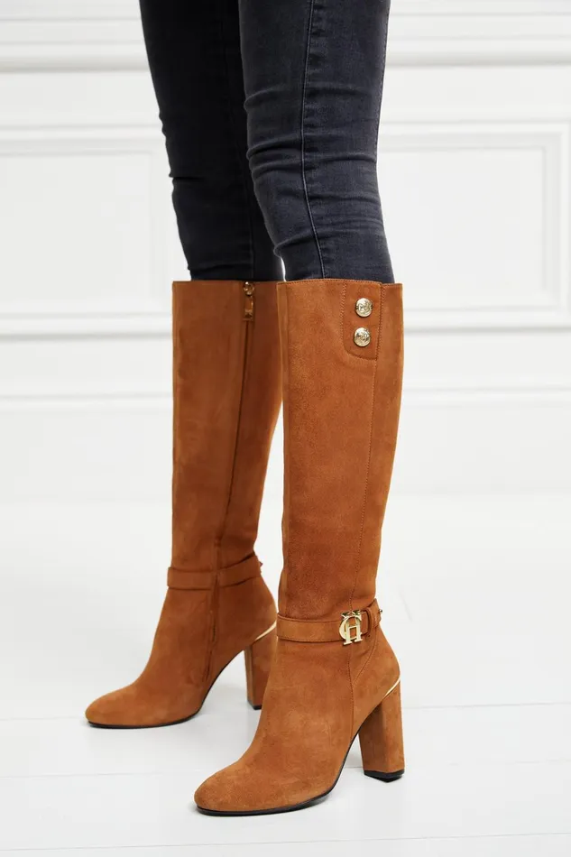 Holland Cooper Boots Women Marlborough Knee Boot Tan