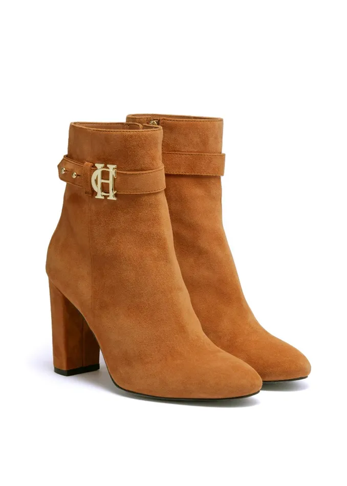 Holland Cooper Boots Women Mayfair Suede Ankle Boot Tan Holland Cooper Boots Women Mayfair Suede Ankle Boot Tan