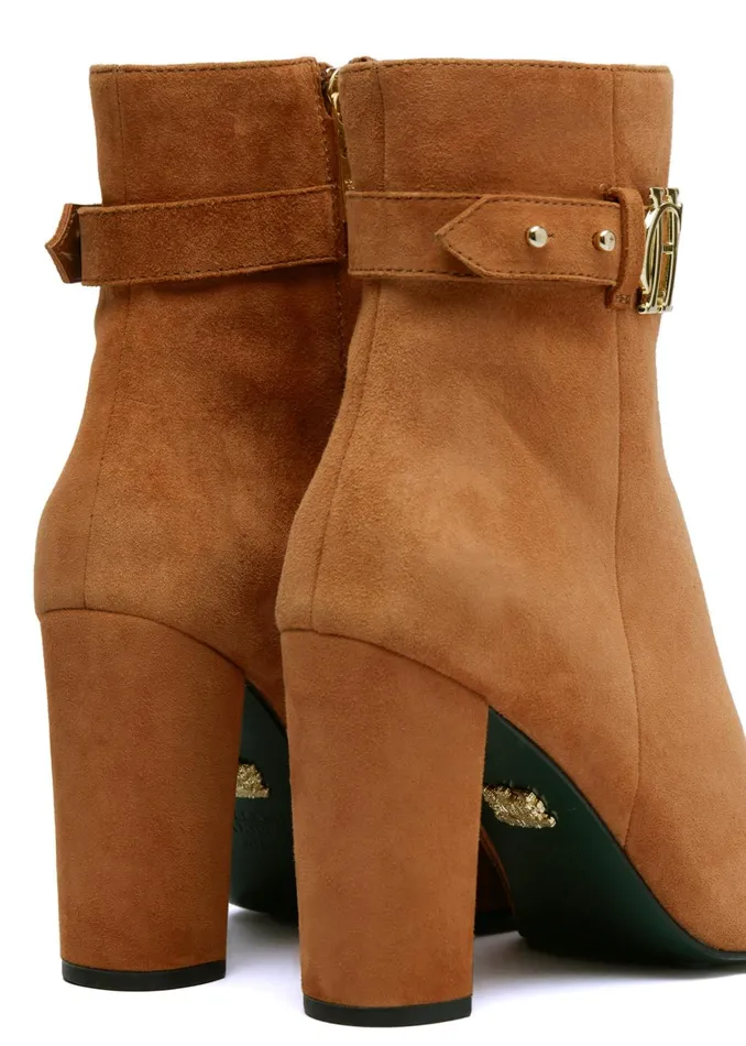 Holland Cooper Boots Women Mayfair Suede Ankle Boot Tan Holland Cooper Boots Women Mayfair Suede Ankle Boot Tan