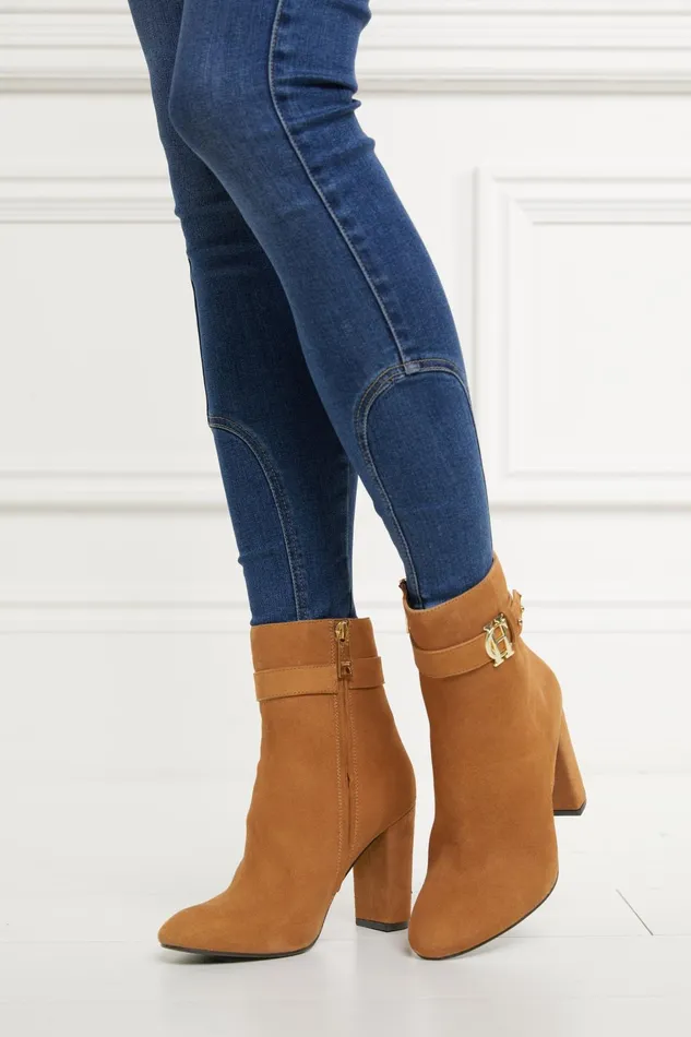 Holland Cooper Boots Women Mayfair Suede Ankle Boot Tan Holland Cooper Boots Women Mayfair Suede Ankle Boot Tan