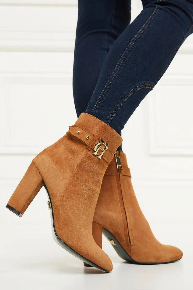 Holland Cooper Boots Women Mayfair Suede Ankle Boot Tan Holland Cooper Boots Women Mayfair Suede Ankle Boot Tan