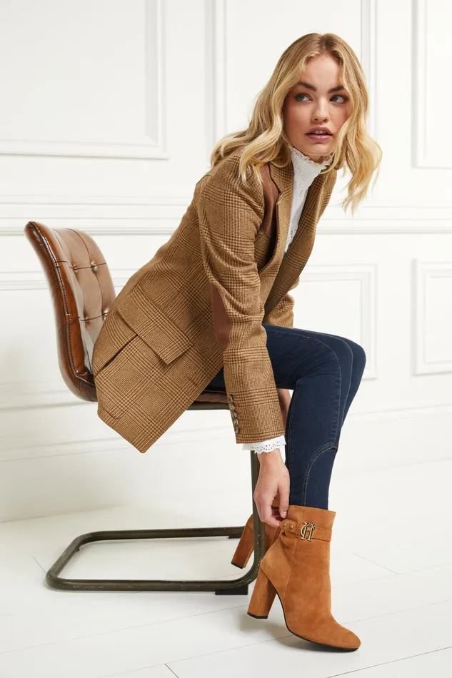 Holland Cooper Boots Women Mayfair Suede Ankle Boot Tan Holland Cooper Boots Women Mayfair Suede Ankle Boot Tan