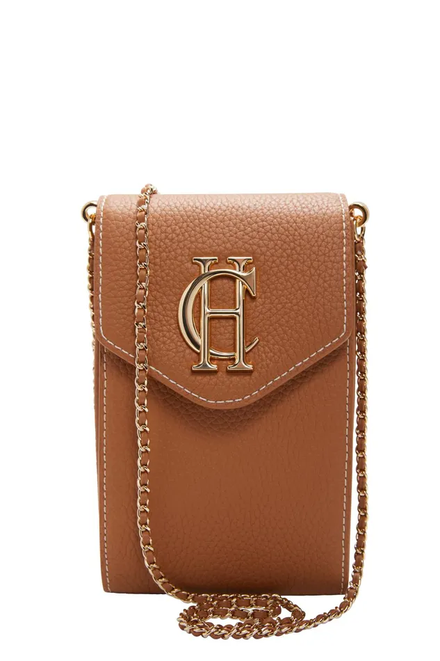 Holland Cooper Clutch Bags Women Knightsbridge Phone Pouch Tan Gold