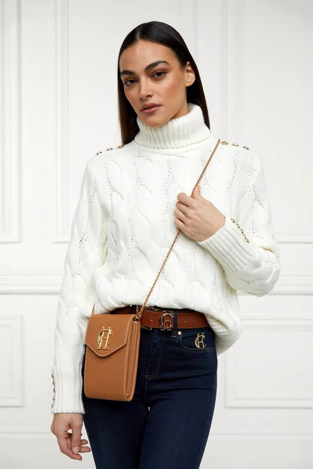 Holland Cooper Clutch Bags Women Knightsbridge Phone Pouch Tan Gold Holland Cooper Clutch Bags Women Knightsbridge Phone Pouch Tan Gold