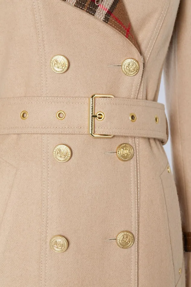 Holland Cooper Coats Women Full Length Chelsea Trench Coat Camel