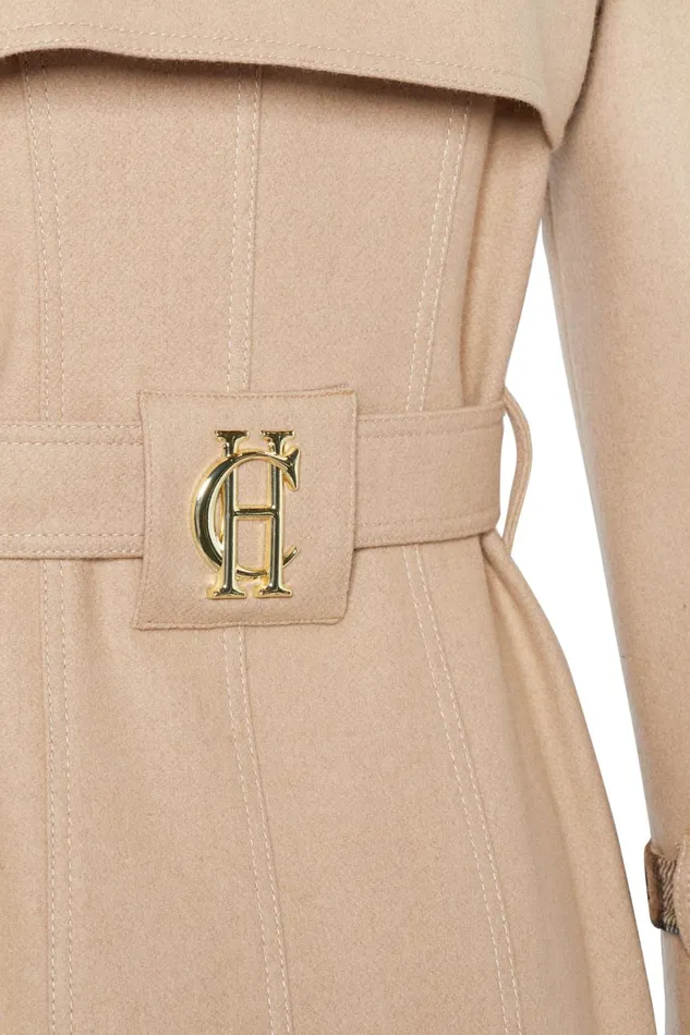 Holland Cooper Coats Women Full Length Chelsea Trench Coat Camel