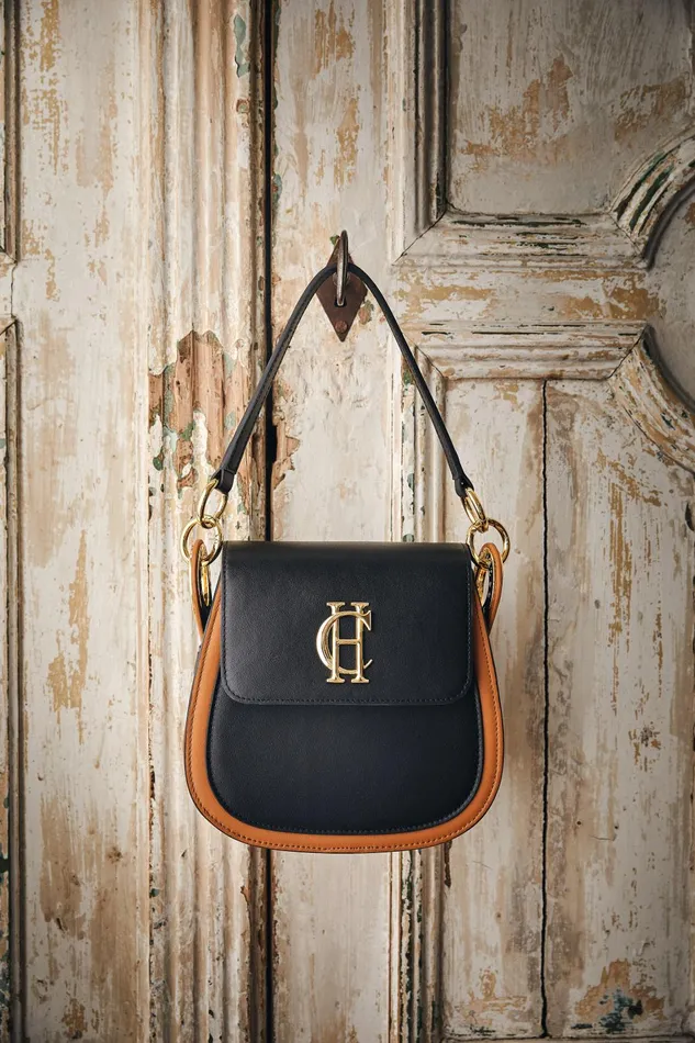 Holland Cooper Crossbody Bags Women Chelsea Saddle Bag Black Tan Holland Cooper Crossbody Bags Women Chelsea Saddle Bag Black Tan