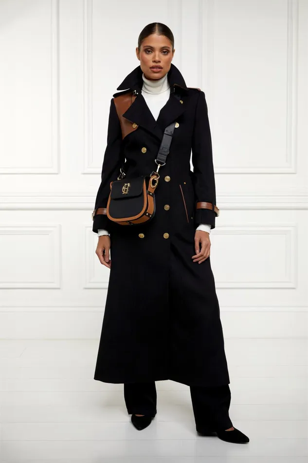 Holland Cooper Crossbody Bags Women Chelsea Saddle Bag Black Tan Holland Cooper Crossbody Bags Women Chelsea Saddle Bag Black Tan