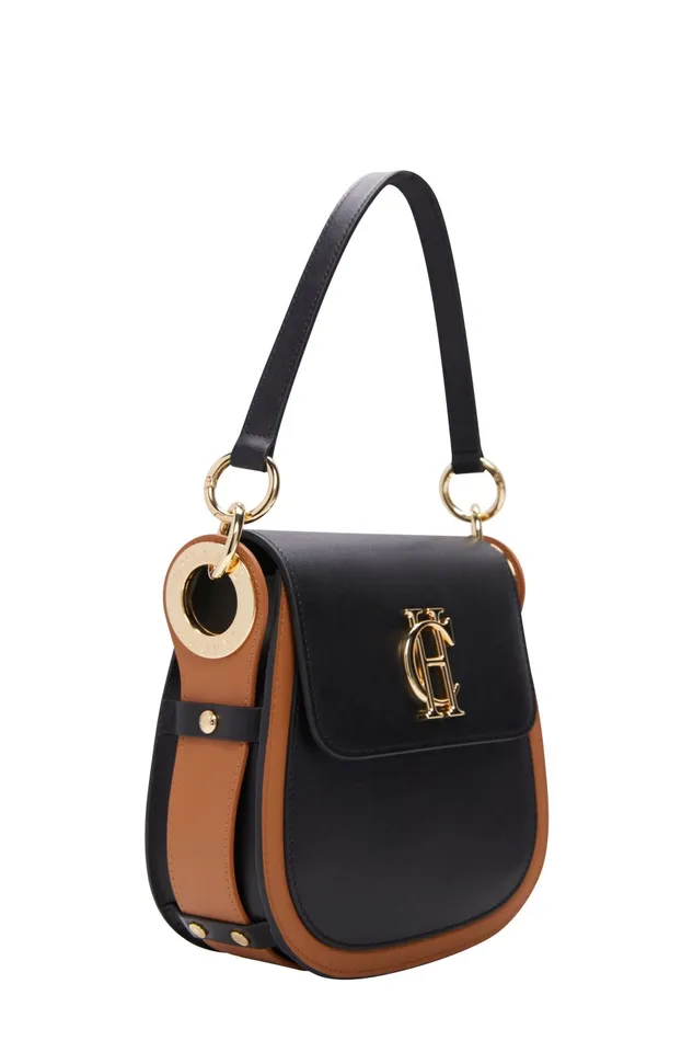 Holland Cooper Crossbody Bags Women Chelsea Saddle Bag Black Tan Holland Cooper Crossbody Bags Women Chelsea Saddle Bag Black Tan