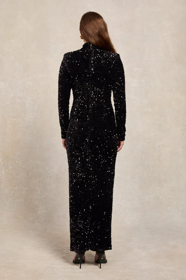 Holland Cooper Dresses Women Cara Sequin Maxi Dress Holland Cooper Dresses Women Cara Sequin Maxi Dress