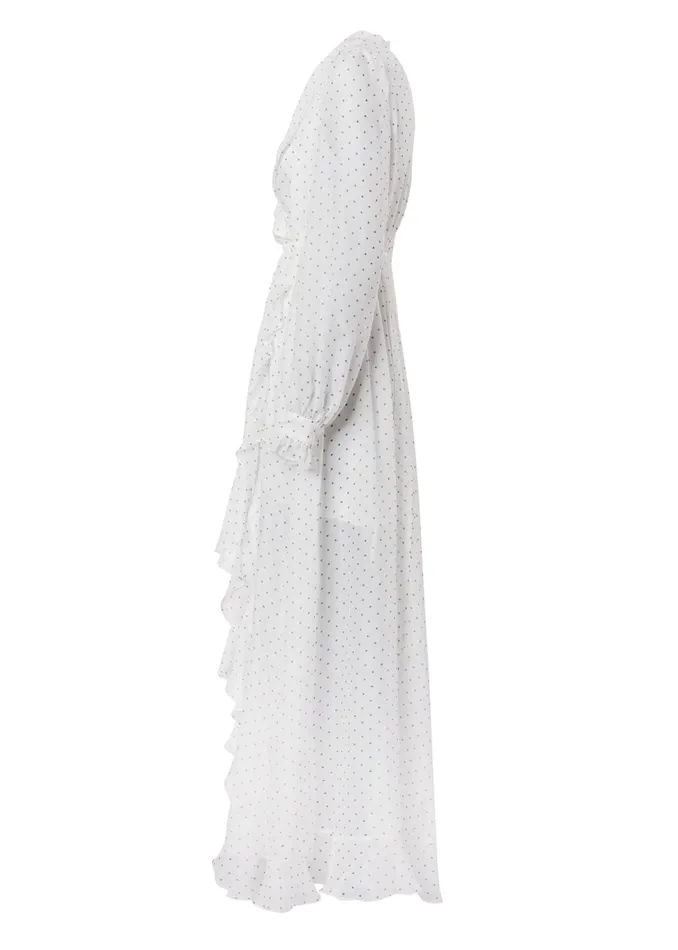Holland Cooper Dresses Women Ellisa Maxi Dress Ecru Polka Dot