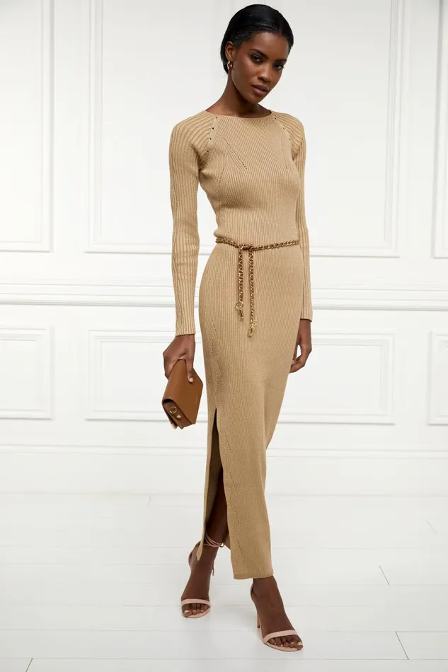 Holland Cooper Dresses Women Jessica Maxi Dress Gold Holland Cooper Dresses Women Jessica Maxi Dress Gold