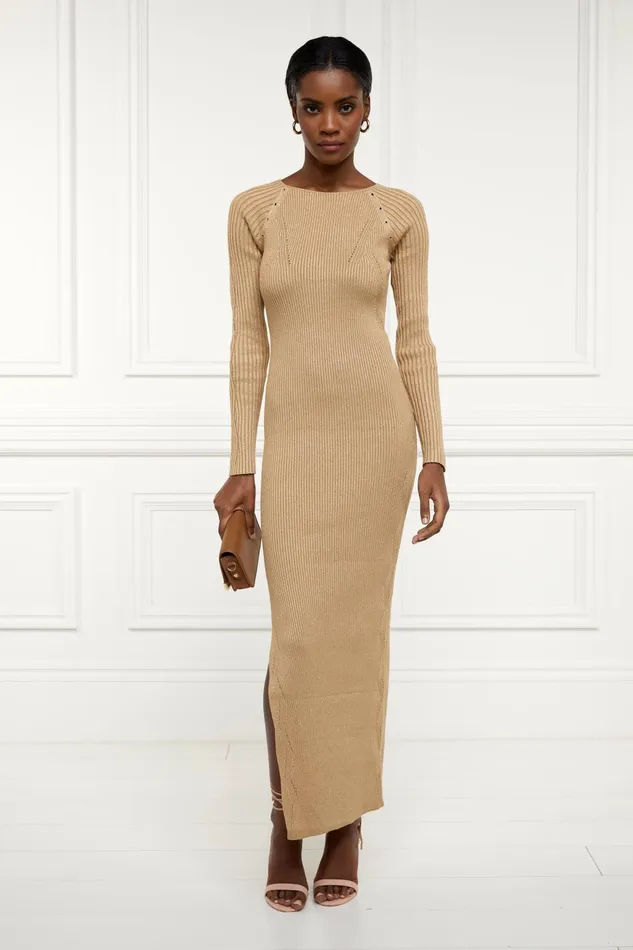 Holland Cooper Dresses Women Jessica Maxi Dress Gold Holland Cooper Dresses Women Jessica Maxi Dress Gold