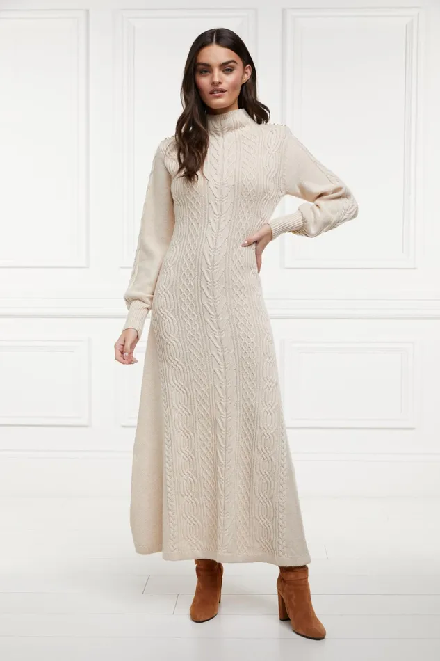 Holland Cooper Dresses Women Rachel Maxi Dress Oatmeal