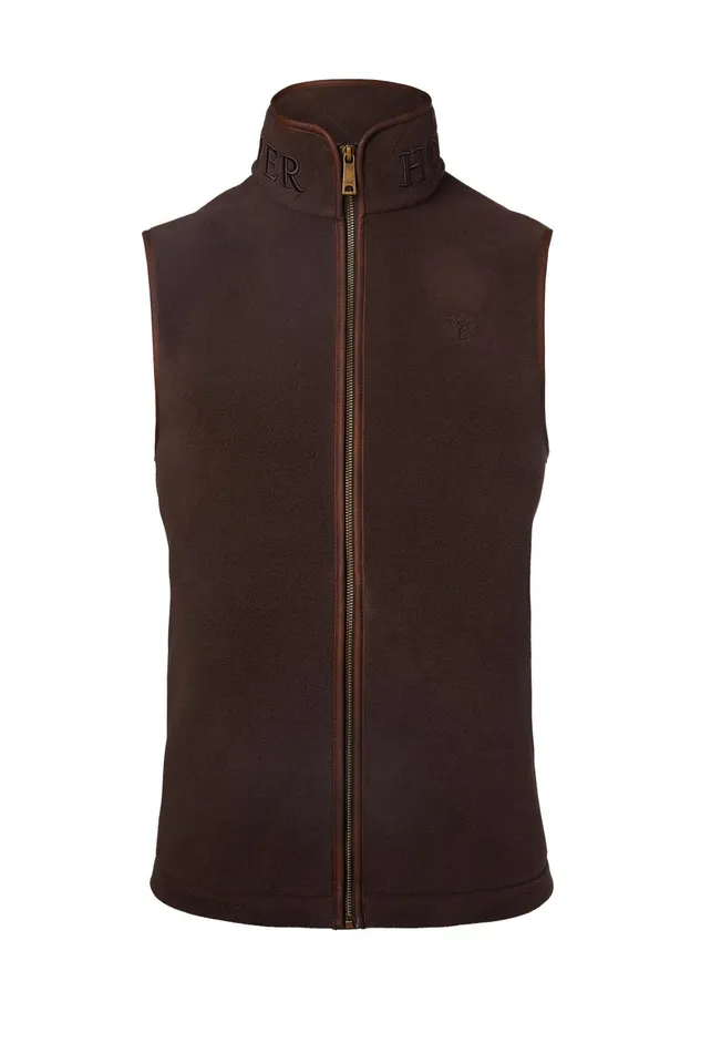 Holland Cooper Fleeces Men Country Fleece Gilet Chocolate
