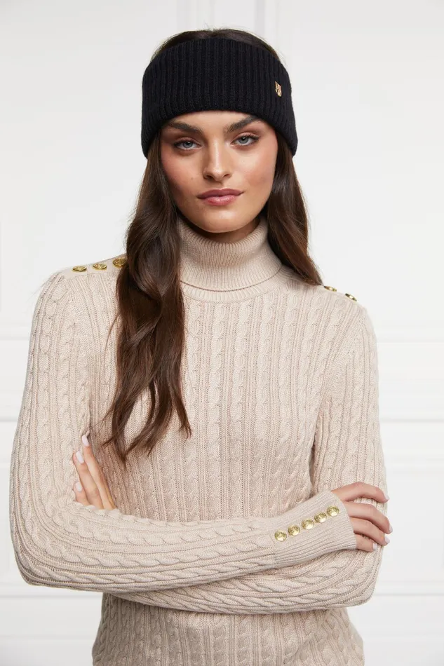 Holland Cooper Hats and Headbands Women Burghley Headband Black Holland Cooper Hats and Headbands Women Burghley Headband Black