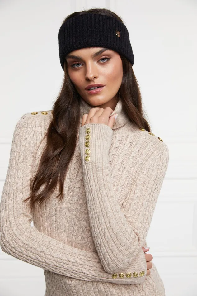 Holland Cooper Hats and Headbands Women Burghley Headband Black Holland Cooper Hats and Headbands Women Burghley Headband Black