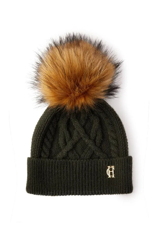 Holland Cooper Hats and Headbands Women Cortina Bobble Hat Fern Green