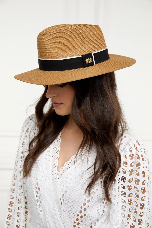 Holland Cooper Hats and Headbands Women Francesca Hat Camel Black Holland Cooper Hats and Headbands Women Francesca Hat Camel Black