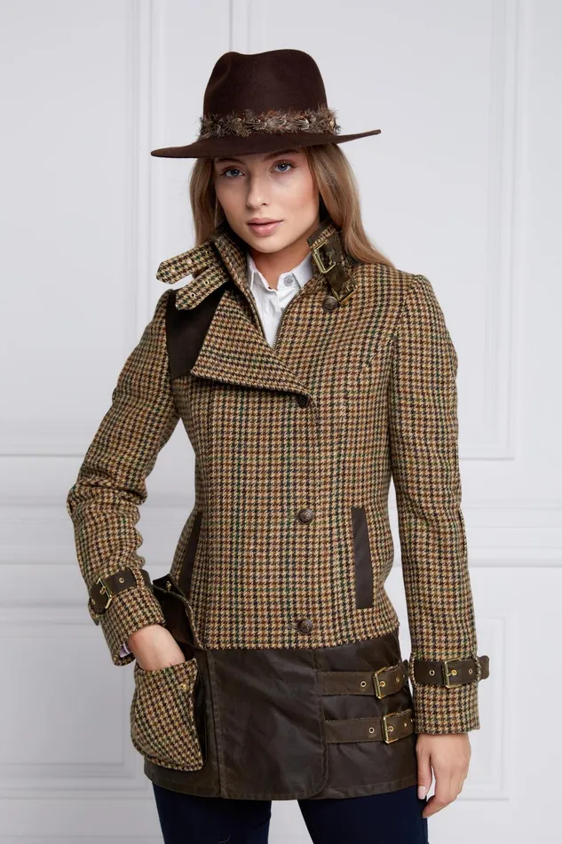Holland Cooper Jackets Women Balmoral Field Jacket Hailes Green Tweed