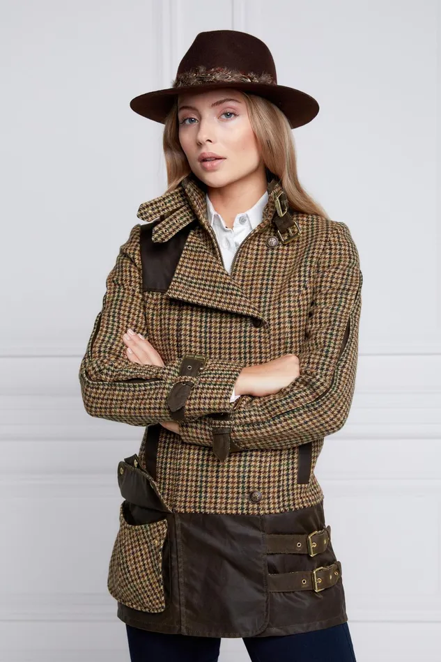 Holland Cooper Jackets Women Balmoral Field Jacket Hailes Green Tweed