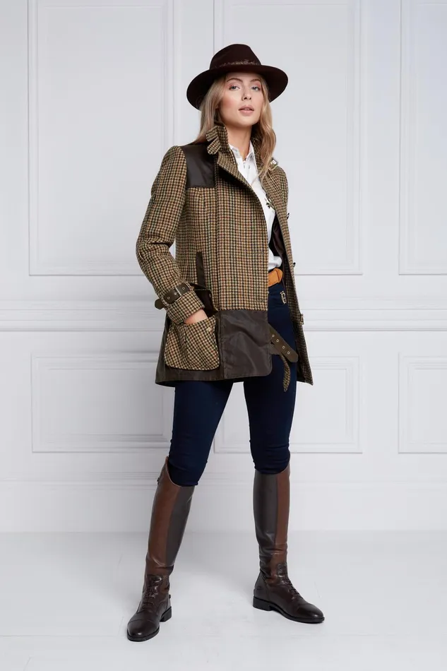 Holland Cooper Jackets Women Balmoral Field Jacket Hailes Green Tweed