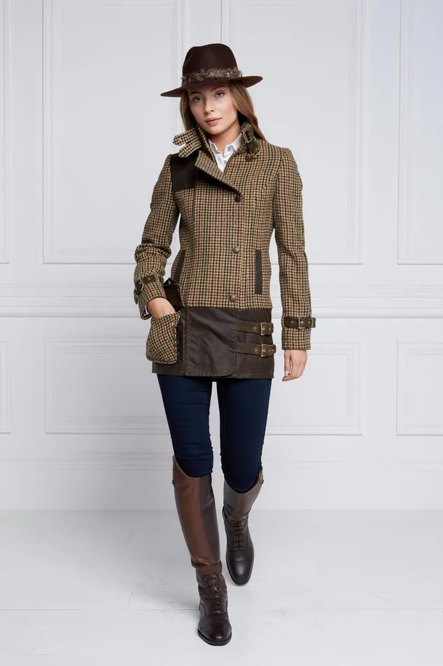 Holland Cooper Jackets Women Balmoral Field Jacket Hailes Green Tweed