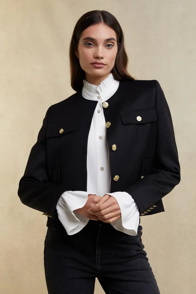 Holland Cooper Jackets Women Chelsea Jacket Black Twill
