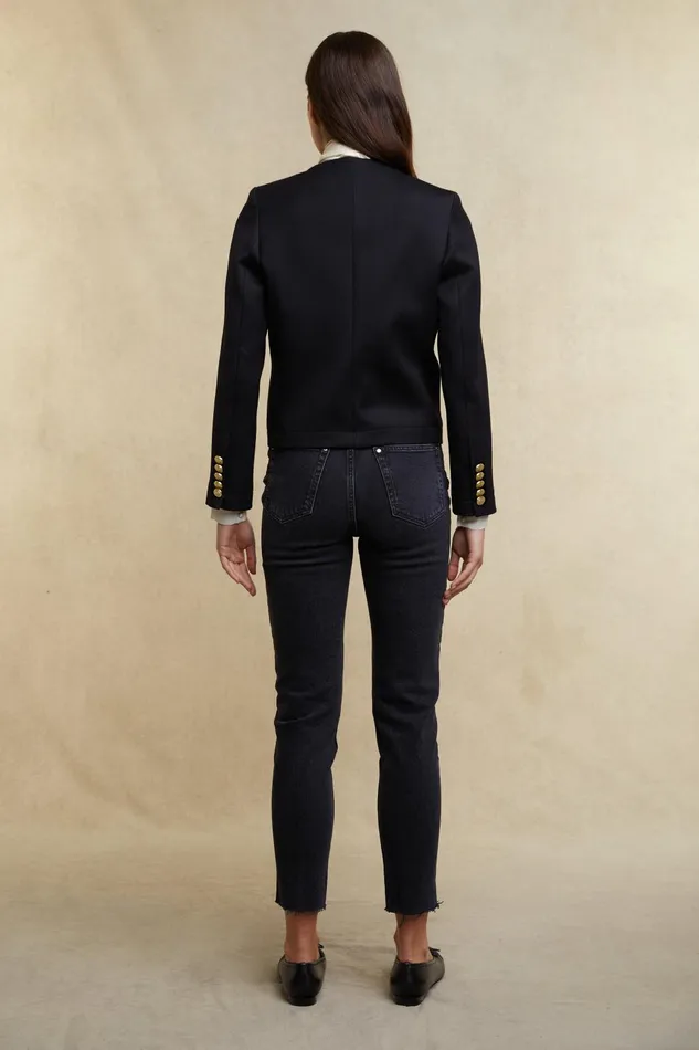 Holland Cooper Jackets Women Chelsea Jacket Black Twill Holland Cooper Jackets Women Chelsea Jacket Black Twill