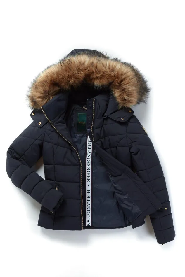 Holland Cooper Jackets Women Whistler Puffer Jacket Ink Navy
