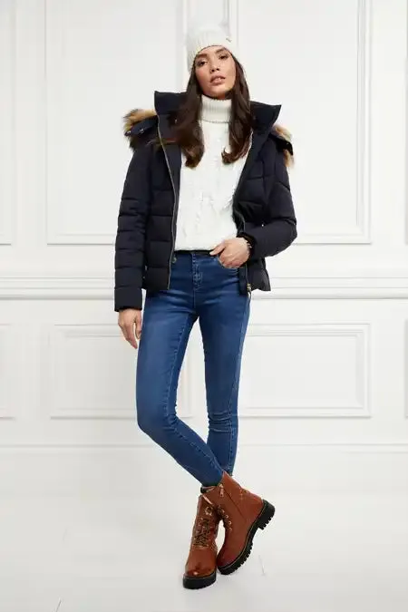 Holland Cooper Jackets Women Whistler Puffer Jacket Ink Navy