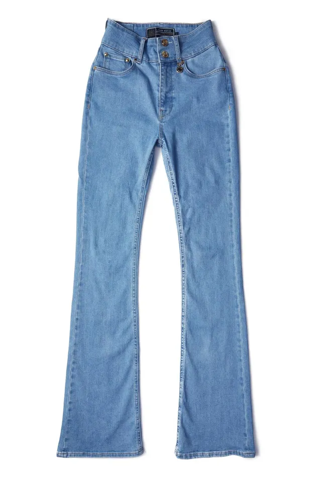 Holland Cooper Jeans Women High Rise Flared Jean Light Denim Holland Cooper Jeans Women High Rise Flared Jean Light Denim