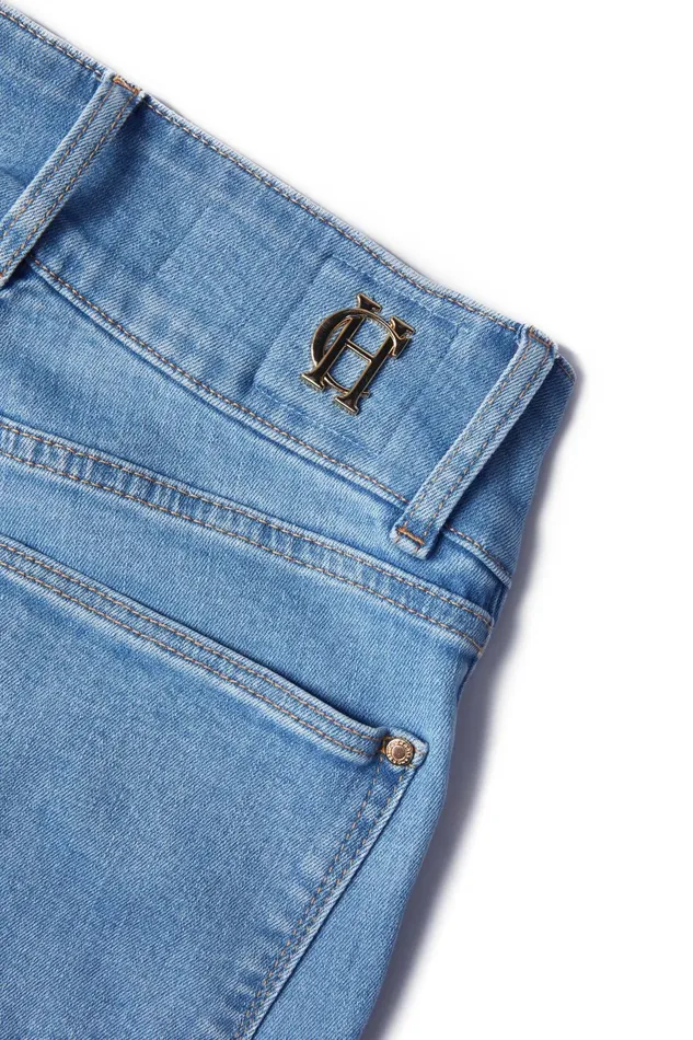 Holland Cooper Jeans Women High Rise Flared Jean Light Denim Holland Cooper Jeans Women High Rise Flared Jean Light Denim