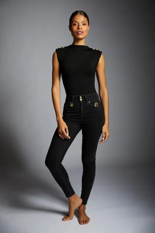 Holland Cooper Jeans Women Jodhpur Jean Washed Black