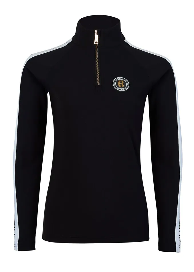 Holland Cooper Knitwear And Thermals Women Thermal Ski Panel Base Layer Black Holland Cooper Knitwear And Thermals Women Thermal Ski Panel Base Layer Black