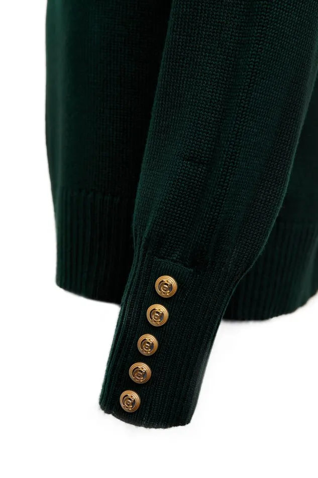 Holland Cooper Knitwear Women Chamonix Roll Neck Knit Emerald Holland Cooper Knitwear Women Chamonix Roll Neck Knit Emerald