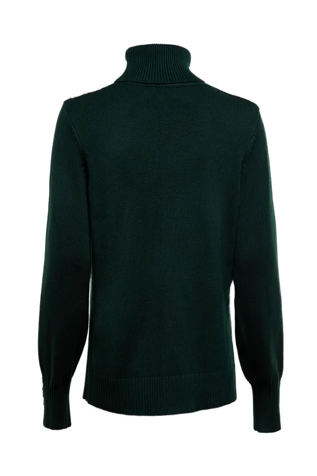 Holland Cooper Knitwear Women Chamonix Roll Neck Knit Emerald Holland Cooper Knitwear Women Chamonix Roll Neck Knit Emerald