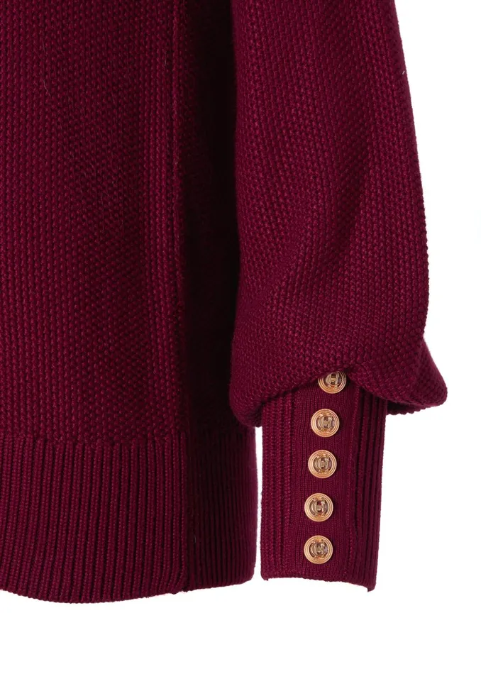 Holland Cooper Knitwear Women Daisy Roll Neck Knit Wine Holland Cooper Knitwear Women Daisy Roll Neck Knit Wine