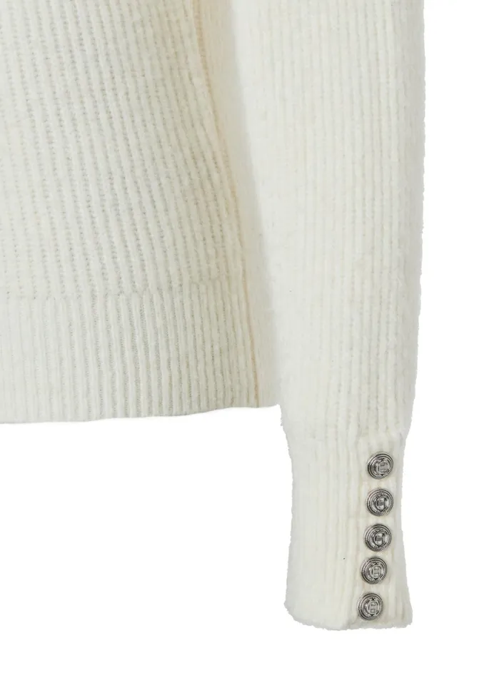 Holland Cooper Knitwear Women Kelsie Rib Embellished Roll Neck Natural Holland Cooper Knitwear Women Kelsie Rib Embellished Roll Neck Natural