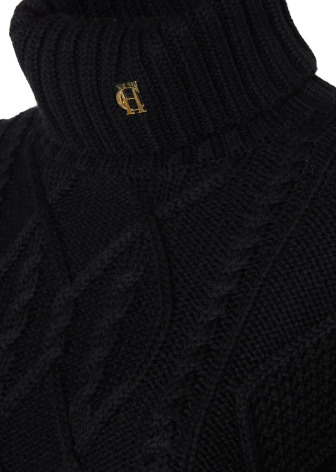 Holland Cooper Knitwear Women Noveli Cable Knit Black Holland Cooper Knitwear Women Noveli Cable Knit Black