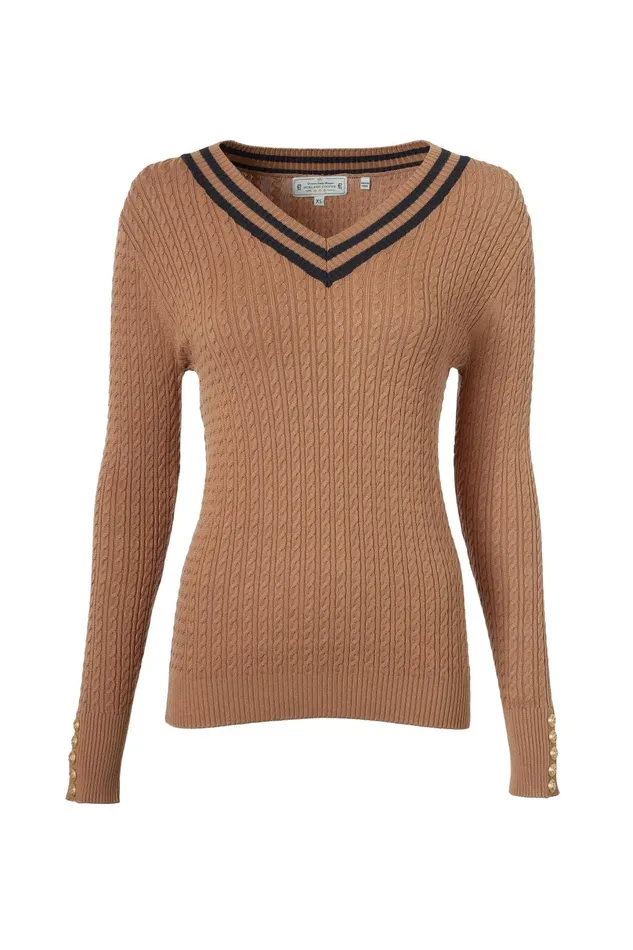 Holland Cooper Knitwear Women Zoe Knit Dark Camel Marl Holland Cooper Knitwear Women Zoe Knit Dark Camel Marl